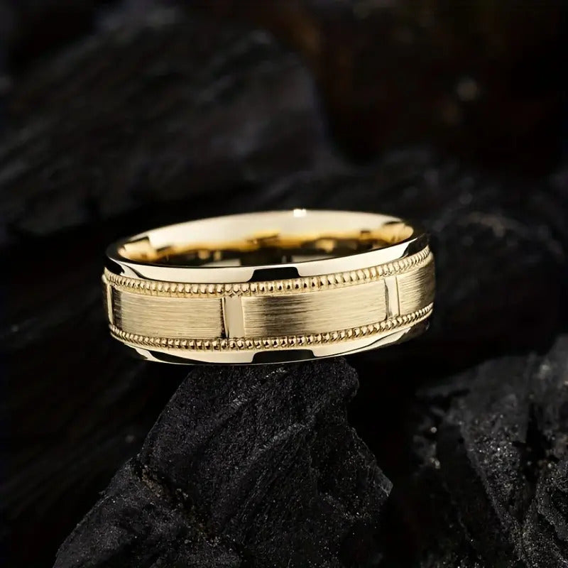 Fashion Creative Gold Stainless Steel Ring