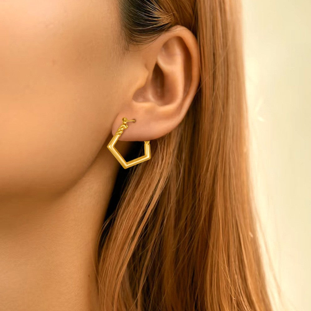 Ins Style Simple Elegant Titanium Steel Earrings Diy Light Luxury High Sense