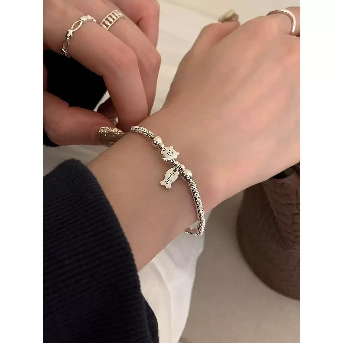 Cat Fish Bracelet Female New Chinese Style Trendy Simplicity