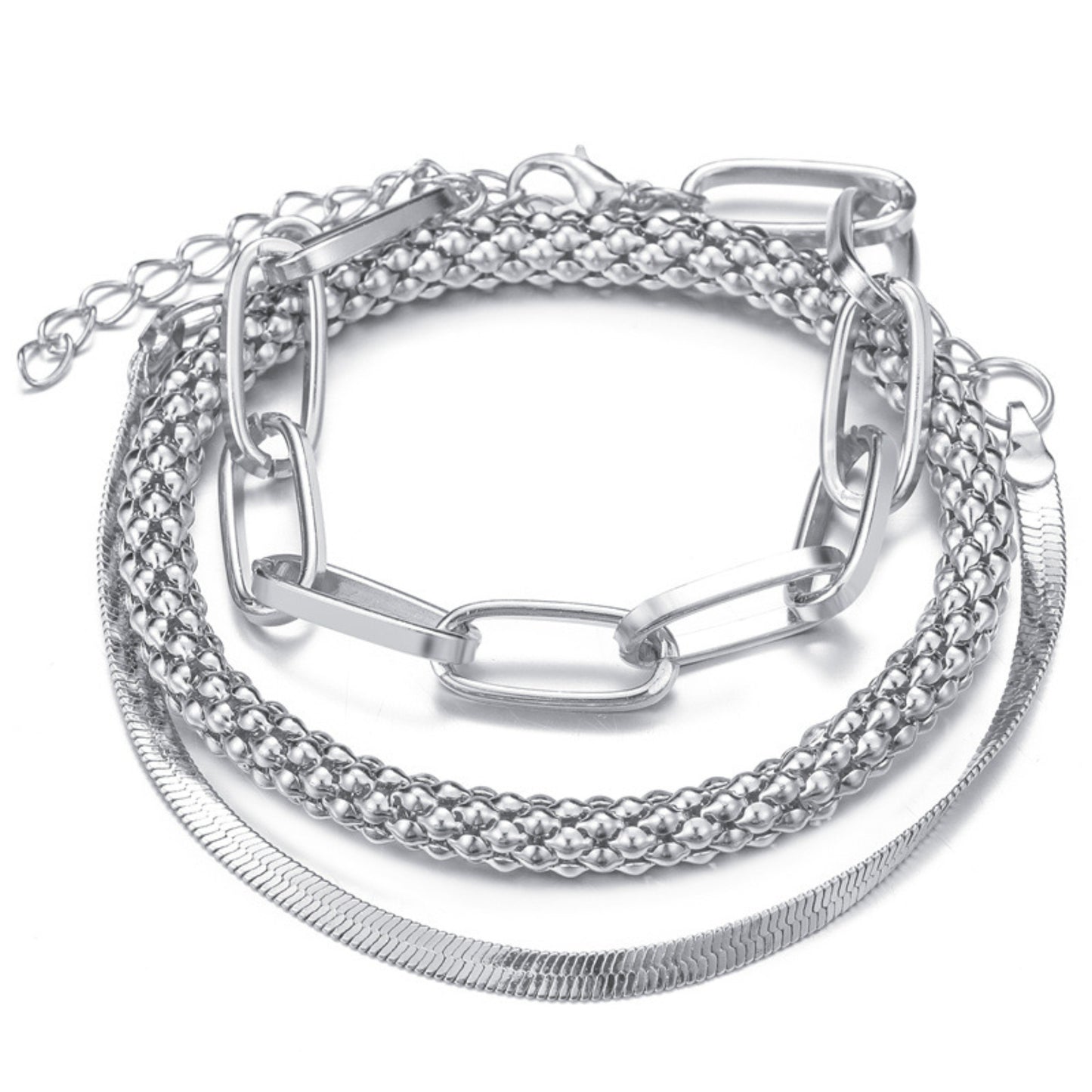 Snake Bone Chain Multi-layer Bracelet Creative Retro 3-piece Set