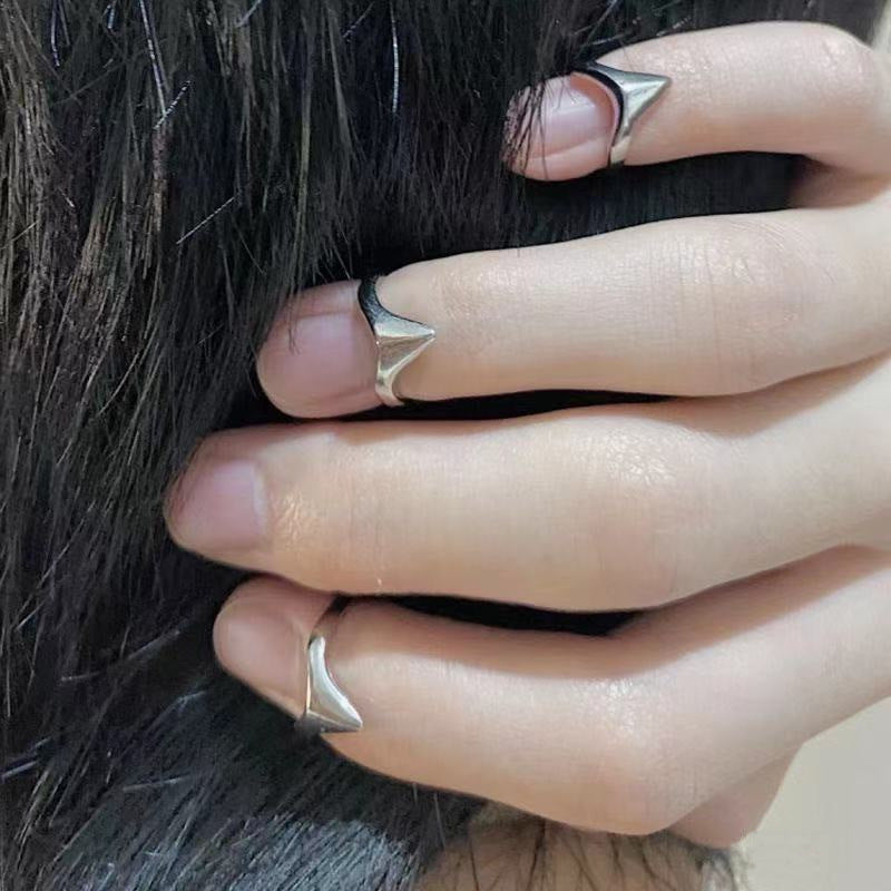 Simple And Cold Style Hip-hop Creative Nail Ring