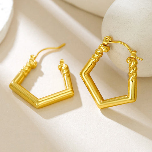 Ins Style Simple Elegant Titanium Steel Earrings Diy Light Luxury High Sense