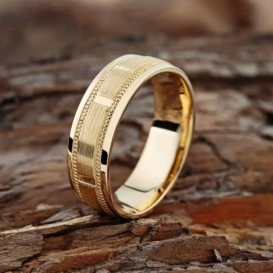Fashion Creative Gold Stainless Steel Ring