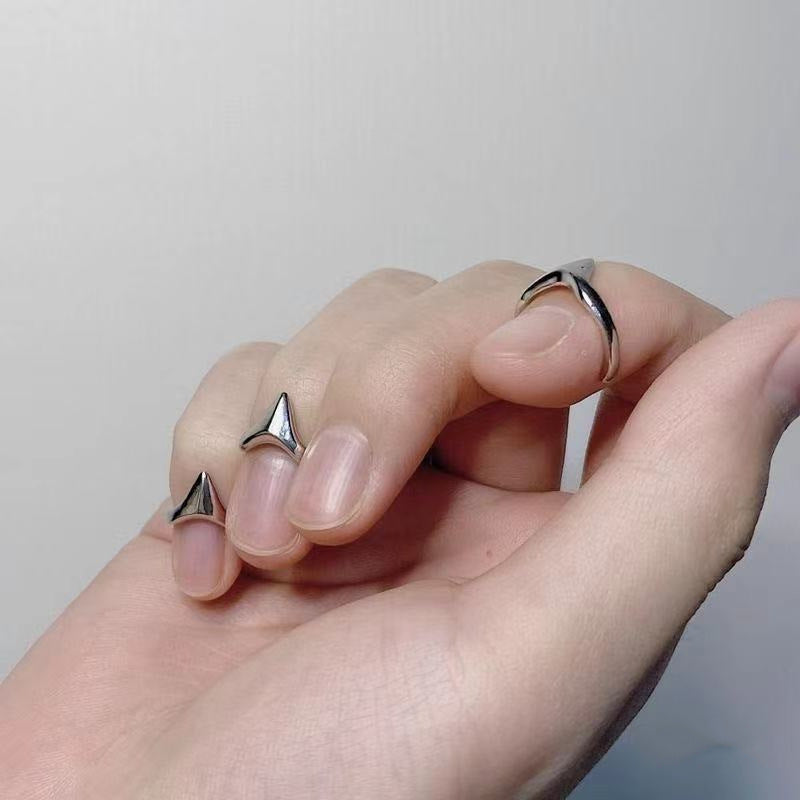 Simple And Cold Style Hip-hop Creative Nail Ring
