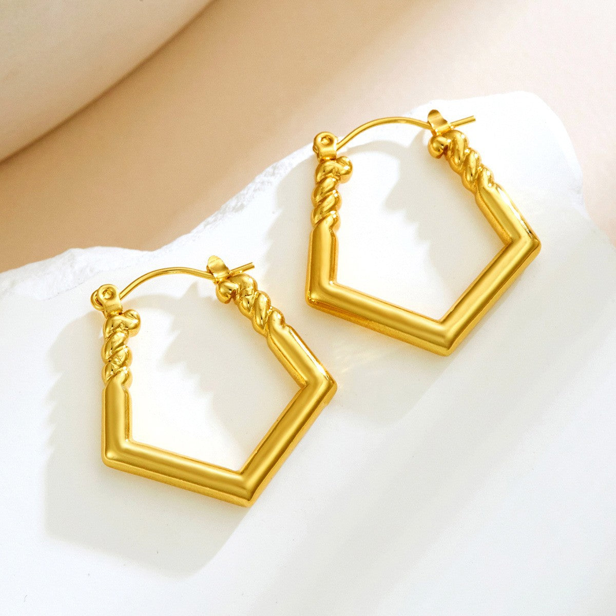 Ins Style Simple Elegant Titanium Steel Earrings Diy Light Luxury High Sense
