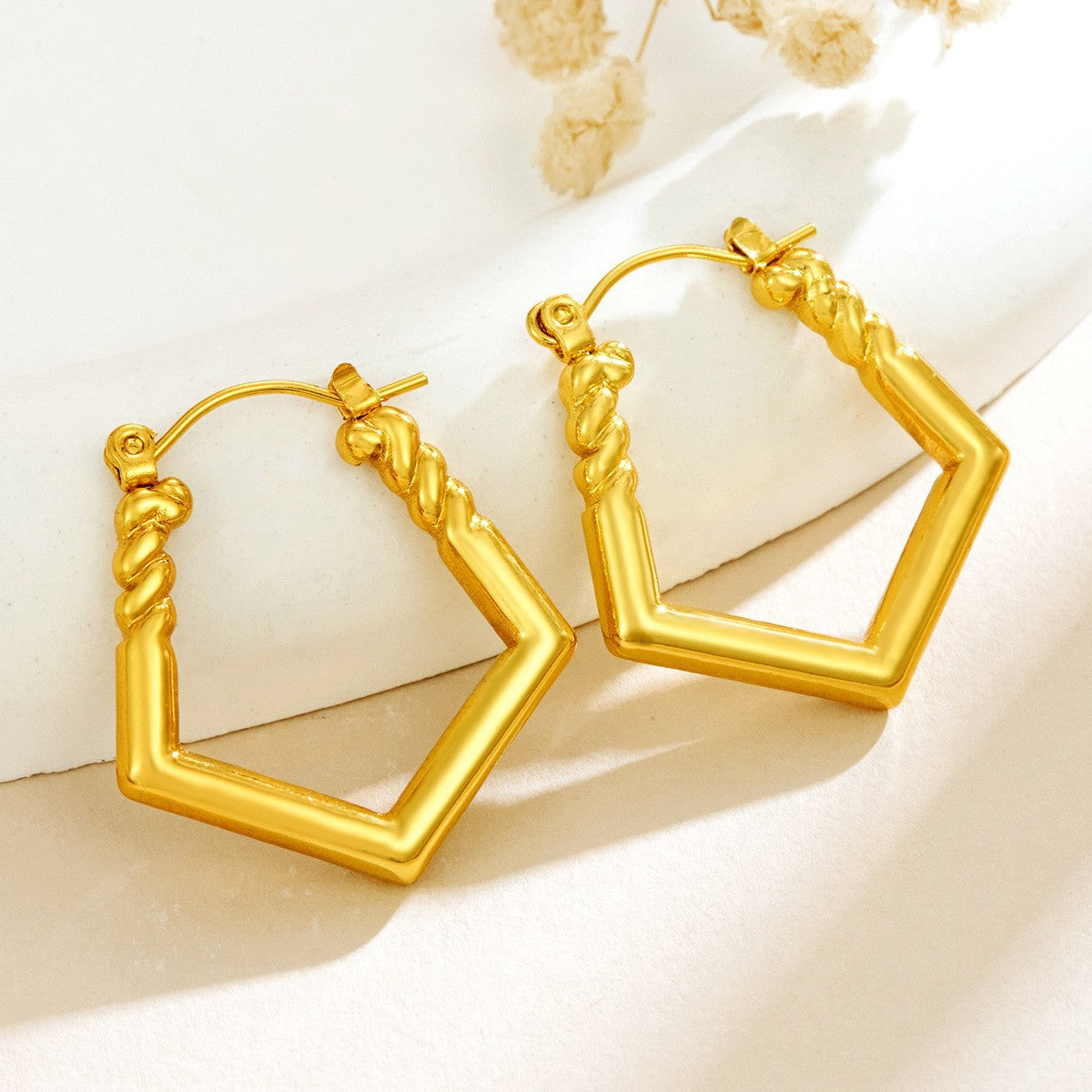 Ins Style Simple Elegant Titanium Steel Earrings Diy Light Luxury High Sense