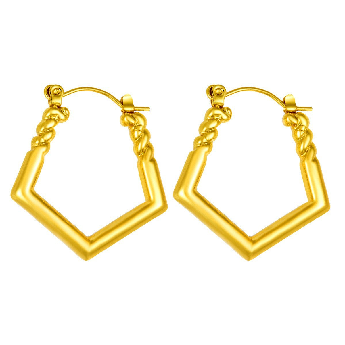 Ins Style Simple Elegant Titanium Steel Earrings Diy Light Luxury High Sense