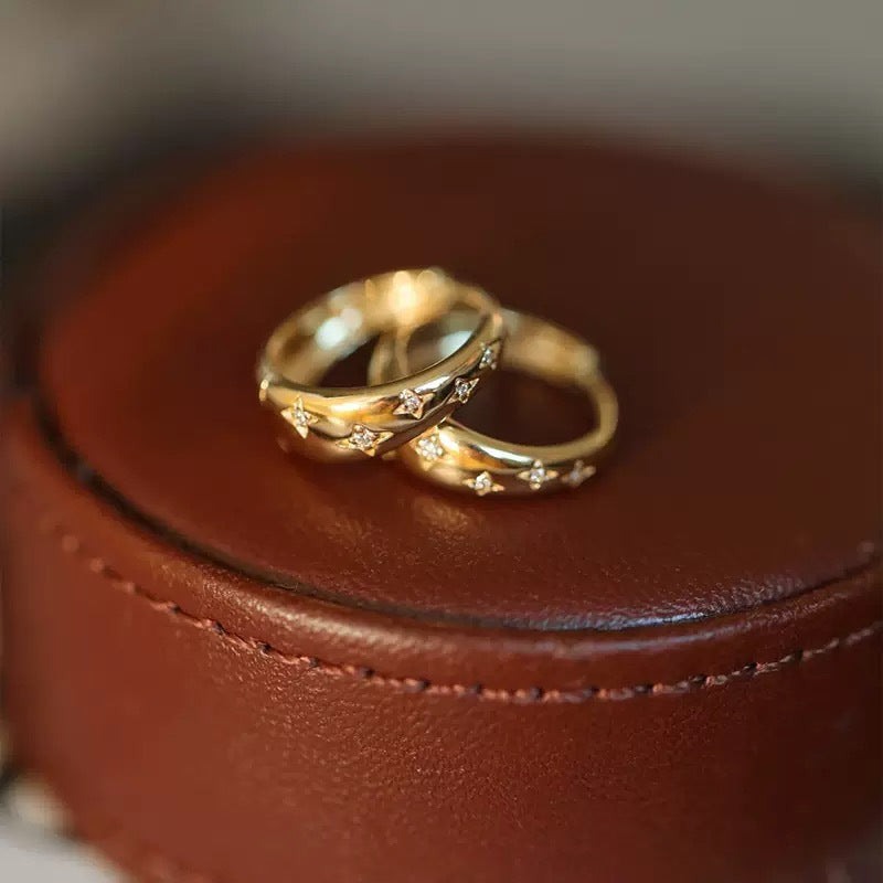 Light Luxury Style Micro-inlaid Earrings, Versatile High-end Creative Design