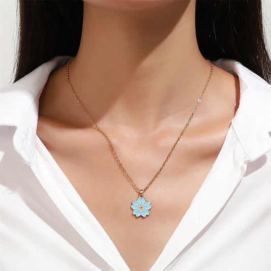 Simple Cherry Blossom Pendant Necklace For Women