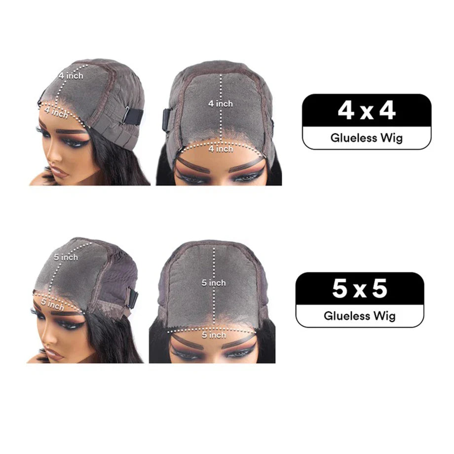 Glueless Wigs Human Hair Ready To wear Pre Cut Pre Plucked 4x4 5x5 Hd Transparent Body Wave Lace Closure Wig Brazilian Wig