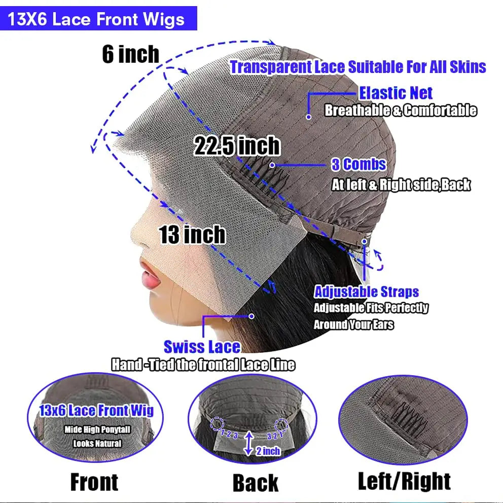 30 40 Inch Body Wave Glueless Wig Human Hair Ready To Wear 13x6 Hd Transparent Lace Frontal Wig 7x6 Pre Cut 100% Human Hair Wigs