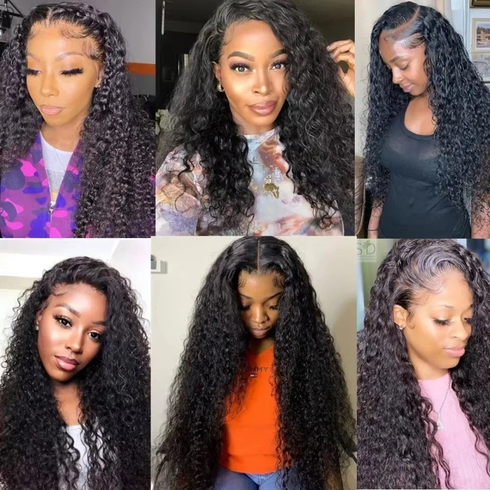30 38 Inch Deep Wave 13x6 HD Lace Front Human Hair Wig Remy Curl 360Full Lace Frontal Wig Human Hair For Black Women 200 Density