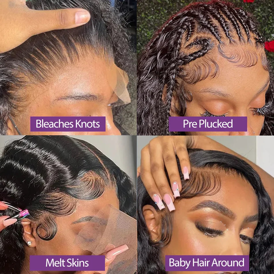 46 40 Inch Deep Wave 13x4 13x6 Hd Lace Frontal Wigs Human Hair Water Wave 360 Lace Front Wig Remy Brazilian Curly Wigs For Women