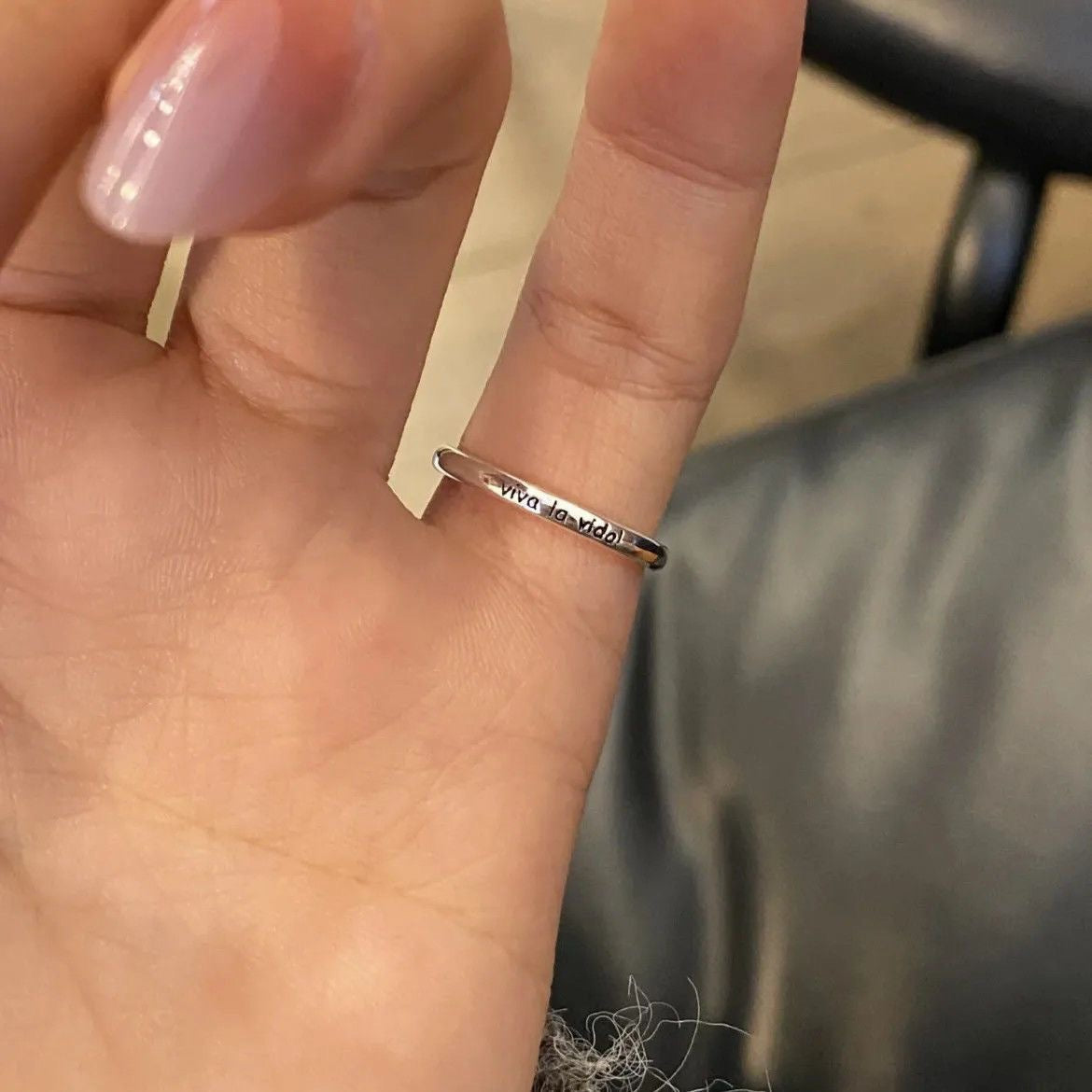 Long Live Life Letters Live In The Moment Pinky Ring Little Finger Ring